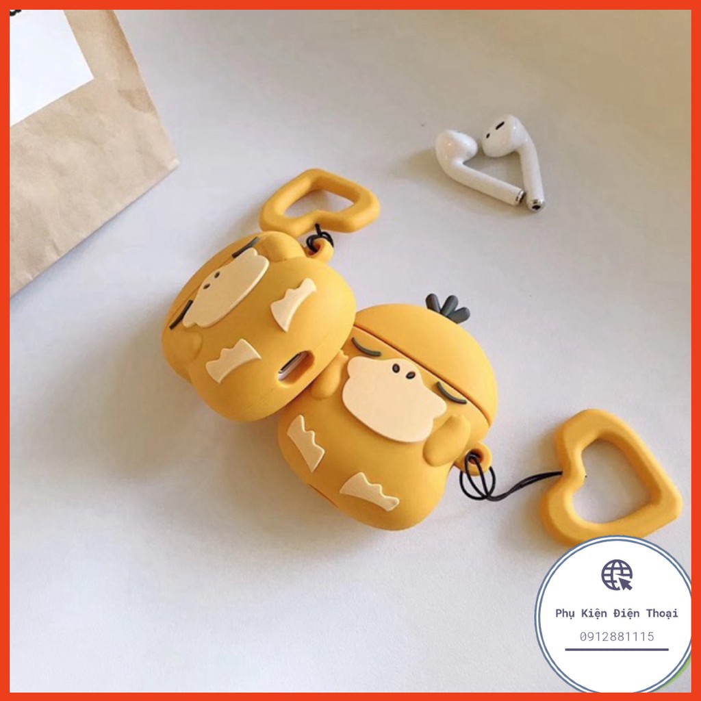 🍀Vỏ ốp case airpod airpods bảo vệ tai nghe không dây bluetooth 1/2/Pro/ VỊT MÁ HỒNG, KODUCK, MŨ VÀNG,ĐẠI SỸ chống va đập
