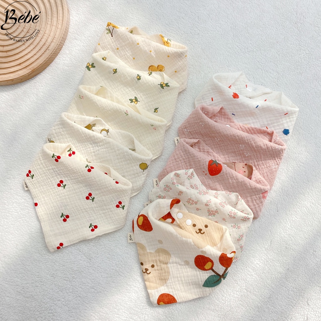 Yếm Xô Cho Bé/Yếm Xô Tam Giác BéBé Mềm Mại Thấm Hút
