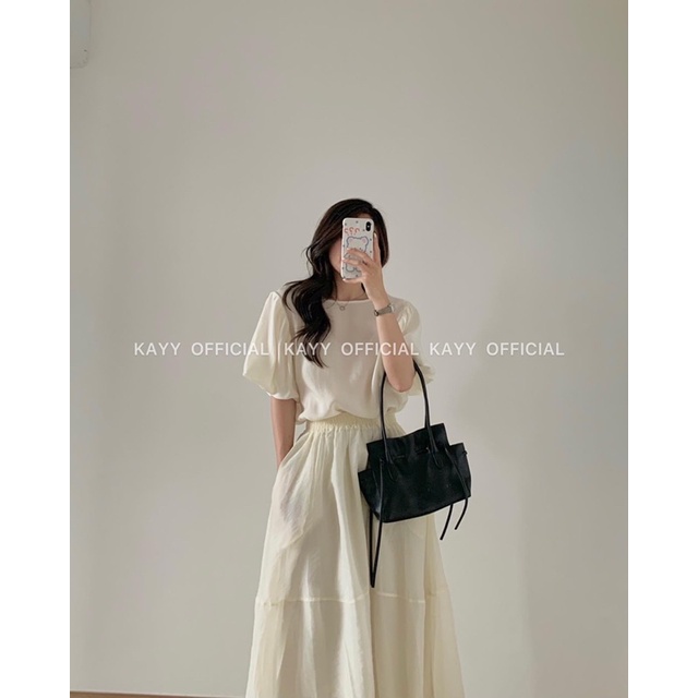 KAYY. Chân váy voan bồng nhiều màu dáng dài - Cv8938