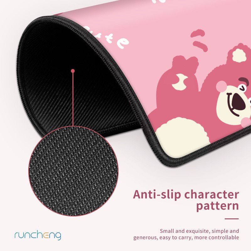 Lót chuột siêu bền chống trơn hình hoạt hình Gấu Lotso (Kích thước lớn 37*25cm)