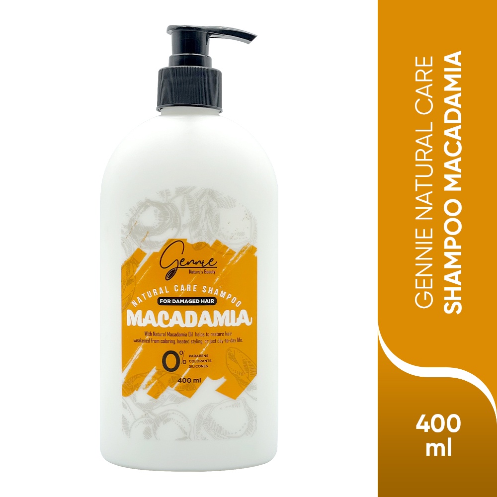 Dầu Gội Gennie Natural Care Dầu Hạt Macca Dành Cho Tóc Hư Tổn 400ml