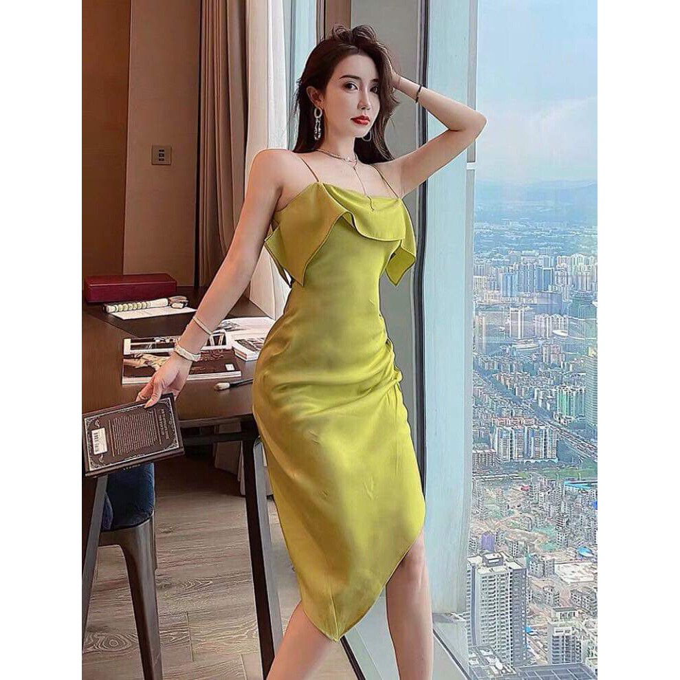 Váy Đầm 2 Dây Bèo Ngực Chất Đũi Mịn Sang Trọng Đẹp Sexy Thời Trang Công Sở Dạo Phố Dự Tiệc Hàng Cao Cấp | BigBuy360 - bigbuy360.vn