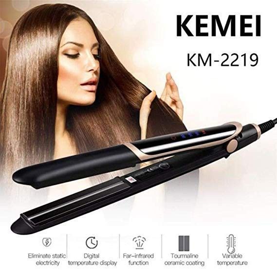 Máy uốn tóc kemei KM2219 cho mái tóc đẹp kiểu dáng mới - chưc năng uốn cụp - ép - uốn phồng - làm xoăn - mini