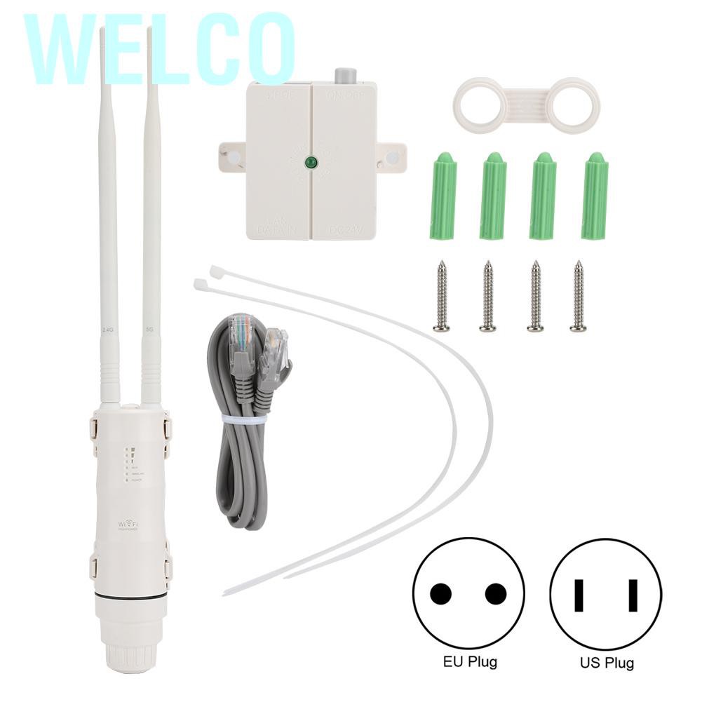 Bộ Khuếch Đại Sóng Wifi Tốc Độ Cao Welco Ac600 2.4g + 5g 100-240v