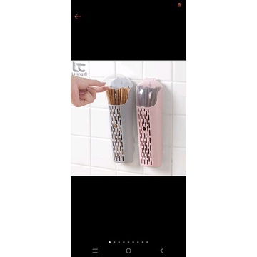 Ống đựng đũa dán tường có nắp đậy