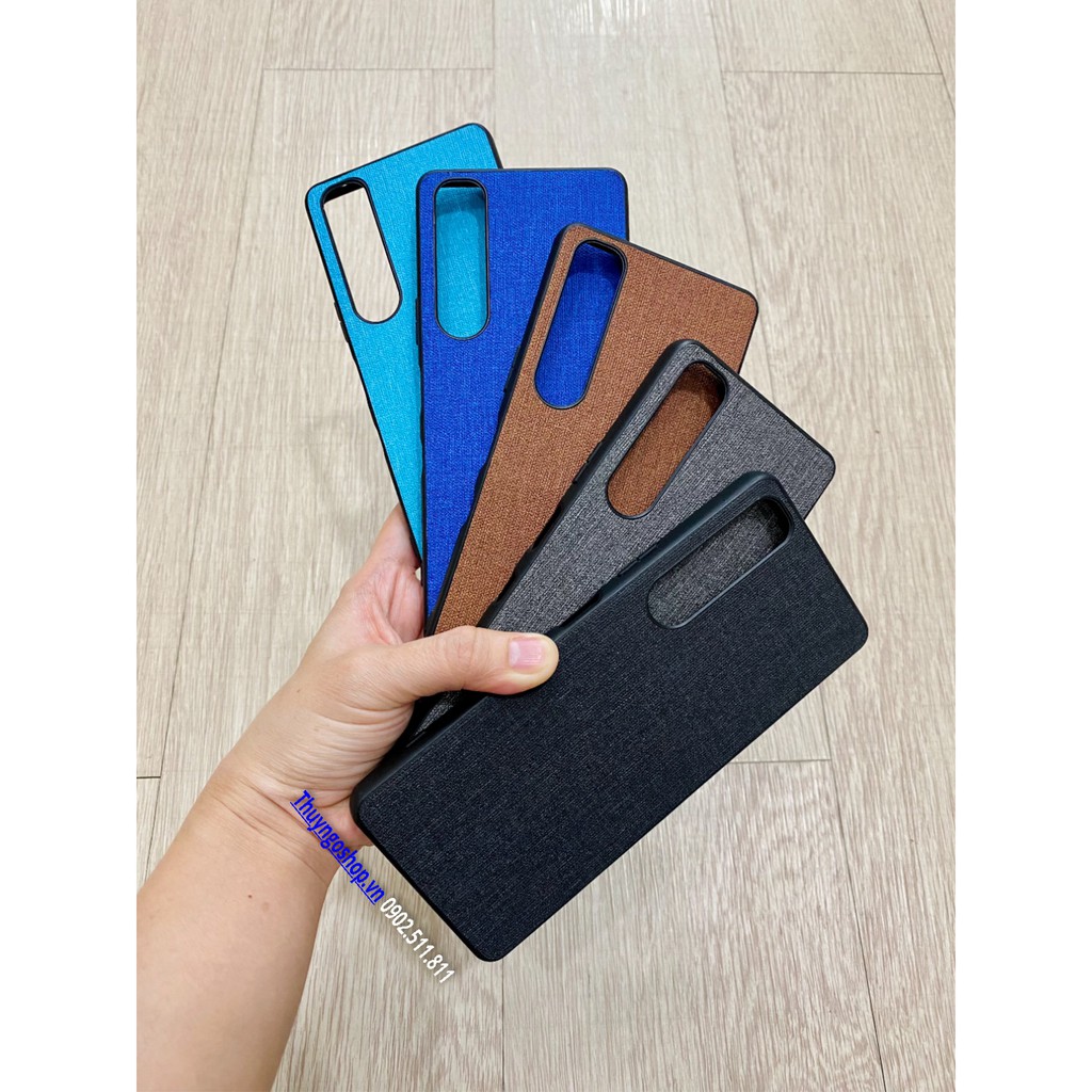 Ốp lưng vải viền nhựa dẻo Sony Xperia 1 - Xperia 5 II - Xperia 1 III - Xperia 5 III - Xperia 10 III