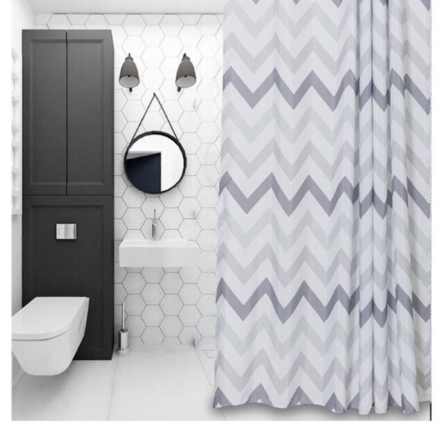 Giảm 50% Rèm phòng tắm loại dày vải polyester