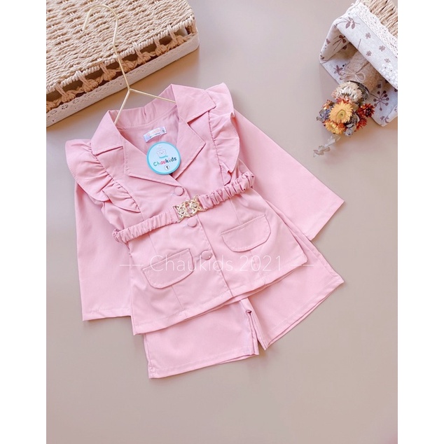 Vest hồng KÈM ĐAI cho bé gái