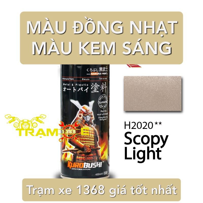 SƠN SAMURAI MÀU ĐỒNG NHẠT, MÀU KEM SÁNG H2020