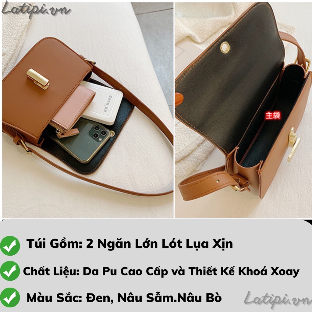 Túi Xách Nữ Kẹp Nách Mini Đeo Chéo Phong Cách Retro Thời Trang Latipi M128