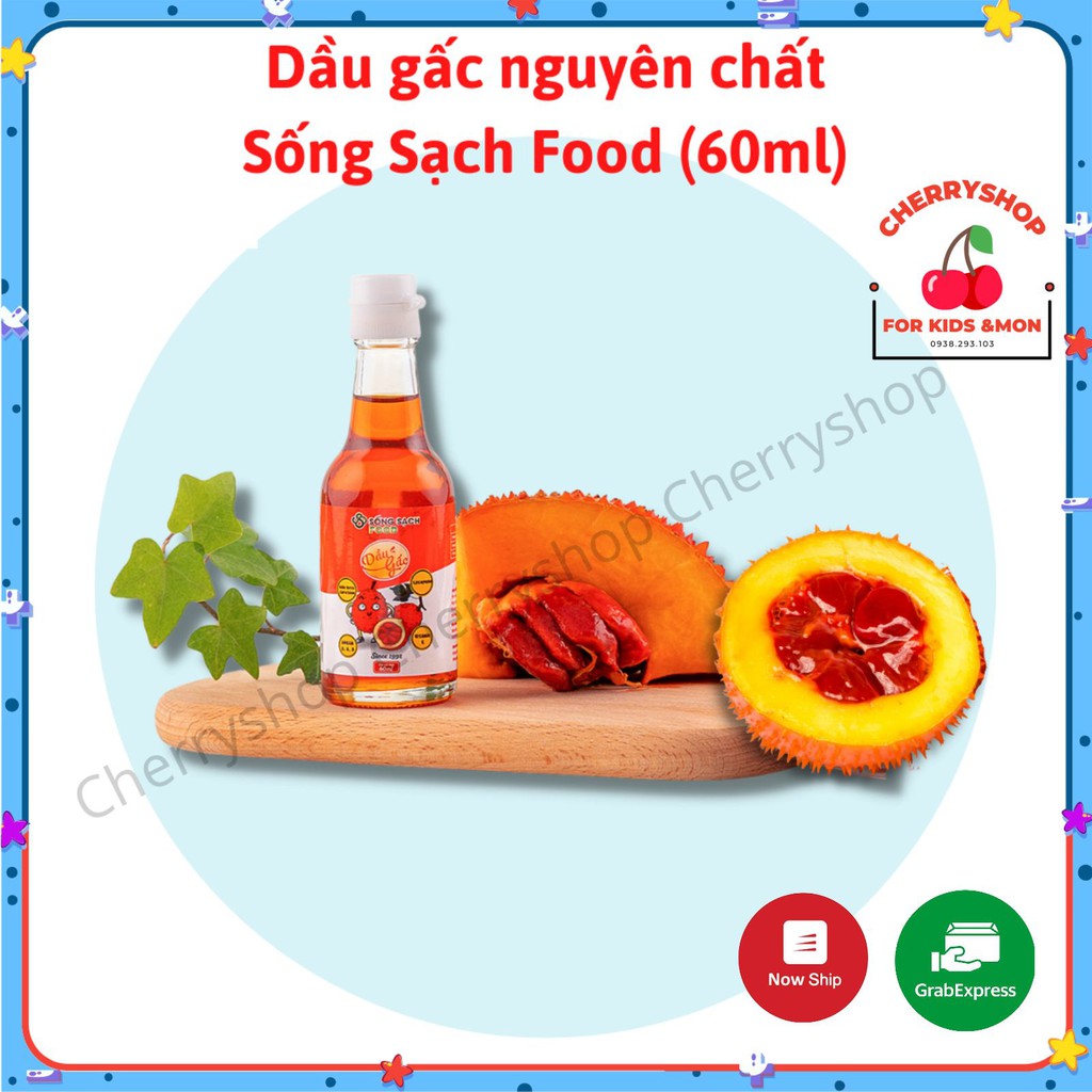 Dầu Gấc Nguyên Chất 60ml thương hiệu Sống Sạch - Việt Nam