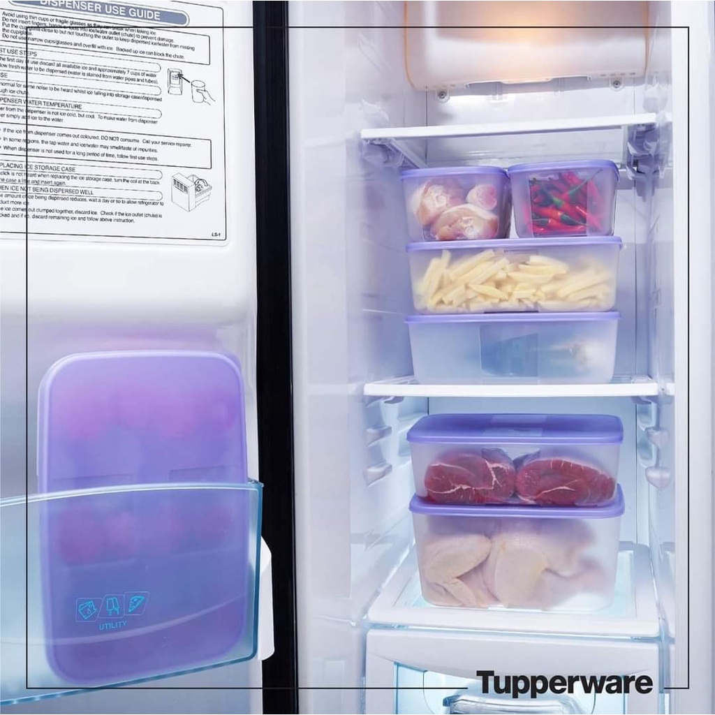 Bộ hộp đông tím Tupperware Freezermate Essential  - Hàng chính hãng - Bảo hành trọn đời - Nhựa nguyên sinh