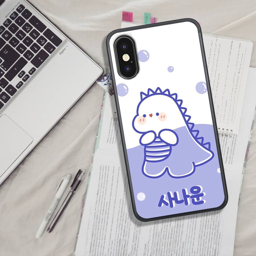 ỐP LƯNG  IPHONE X/XR/XSMAX, IN HÌNH CHÚ KHỦNG LONG SIÊU CUTE PHO MAI.