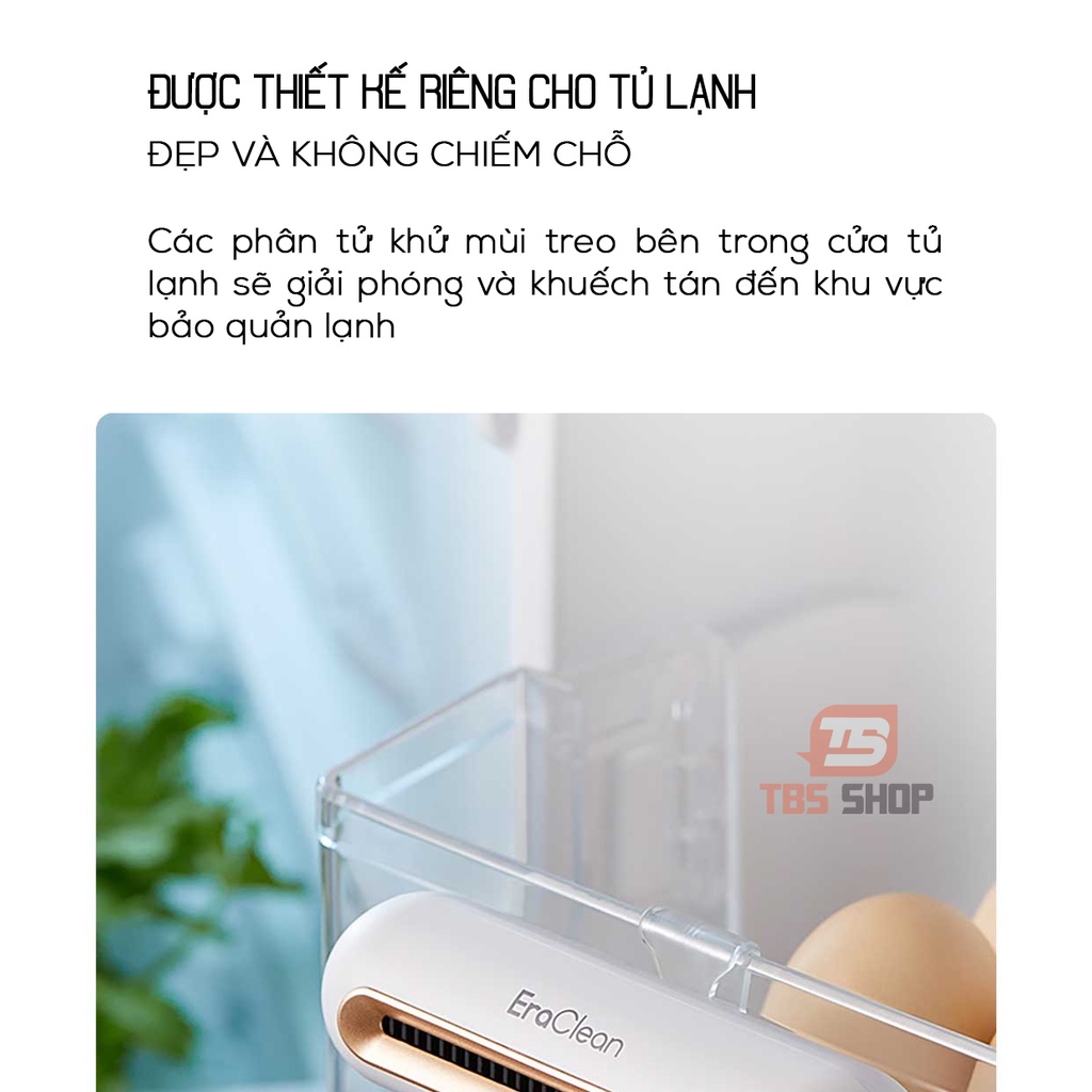 Máy lọc không khí mini EraClean Xiaomi CW-B01 - Oto/Tủ Quần áo/Tủ lạnh - Máy khử mùi tiệt trùng tủ lạnh