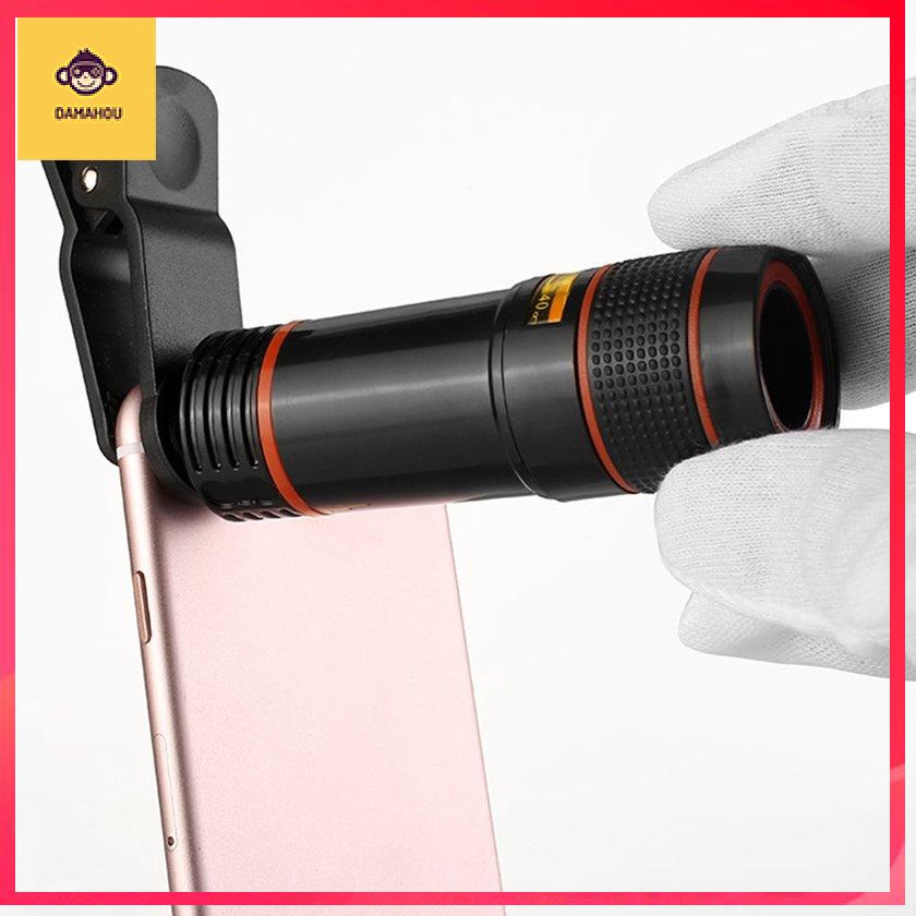 【Trong kho】Camera điện thoại di động Lens 12X Zoom Telephoto Lens Kính viễn vọng ngoài Clip