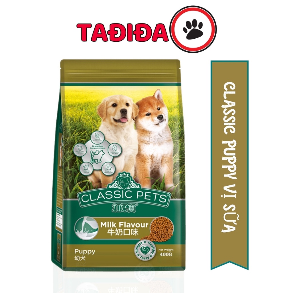 Thức ăn cho Chó Con dạng hạt Classic Puppy 400g Vị sữa - Tadida Pet
