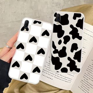 Ốp Điện Thoại Họa Tiết Sọc Caro Trắng Đen Cho OPPO A5 A5S A7 A9 A11 A11X A12E A15 A15S A35 A53 A54 Realme C1