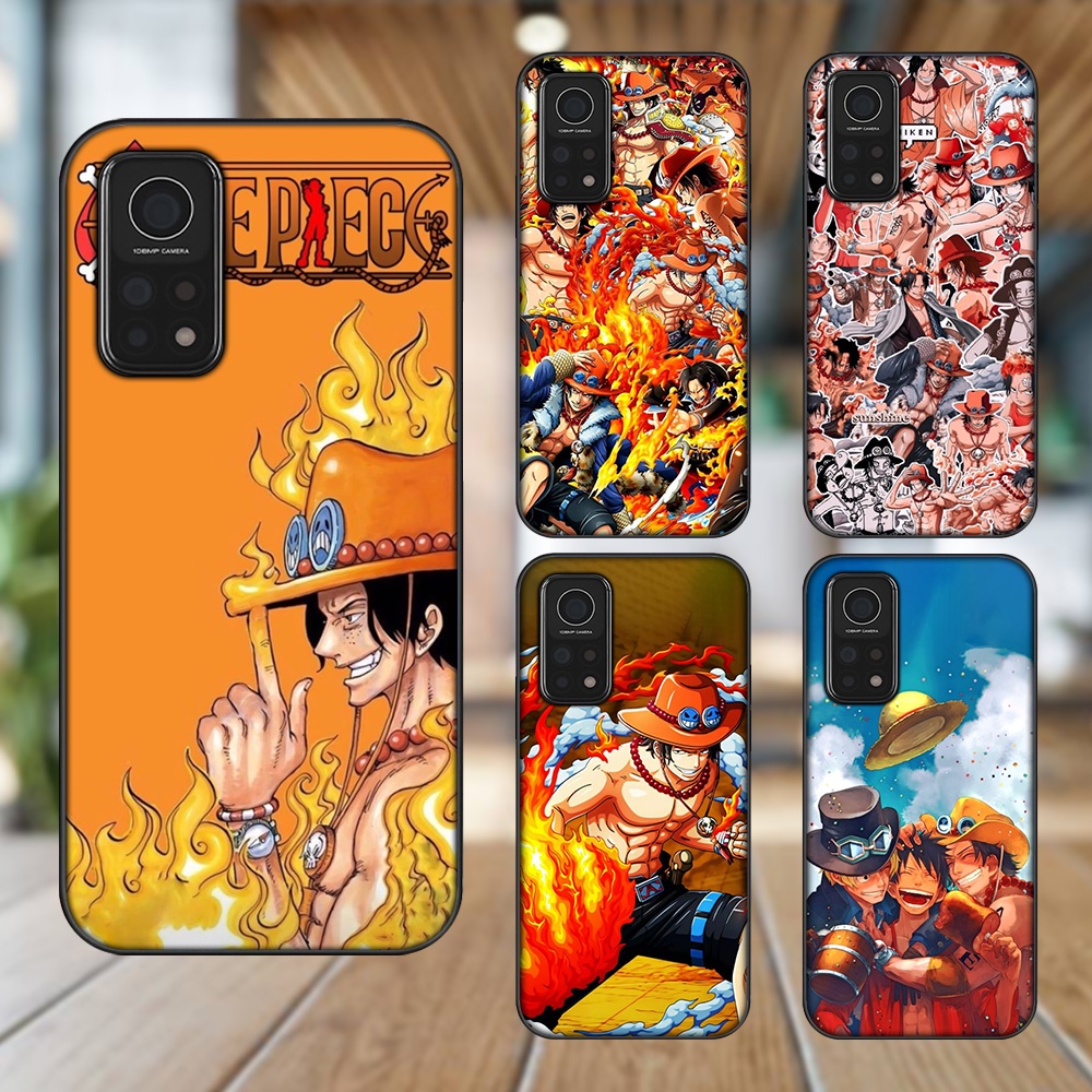 Ốp lưng Xiaomi Mi 10T Pro 5G viền đen in hình Ace One Piece