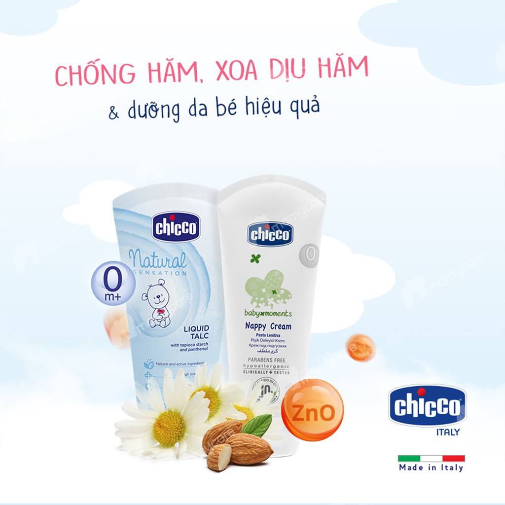 Kem chống hăm cho bé từ sơ sinh 3 tác động Chicco dưỡng da mềm mịn 100ml - MAMYCARE