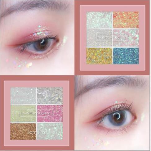 Nhũ Mắt 6 ô Lameila Rainbow Sequins No.5072