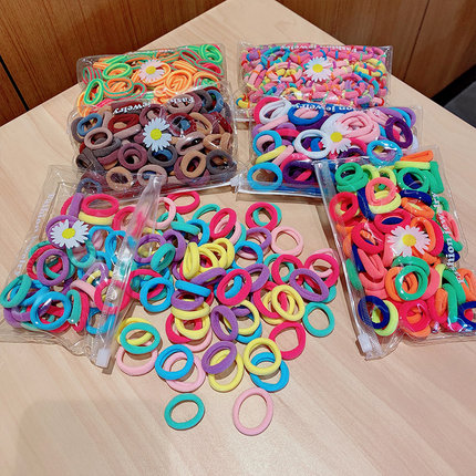 Set 50 Dây Buộc Tóc Gắn Hoa Cúc Xinh Xắn Dành Cho Nữ