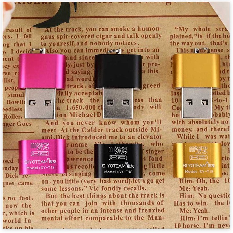 Đầu đọc thẻ nhớ  SALE ️  Đầu đọc thẻ nhớ USB 2.0 cho Micro TF, thiết kế nhỏ gọn, có thể dùng treo móc khóa 7282