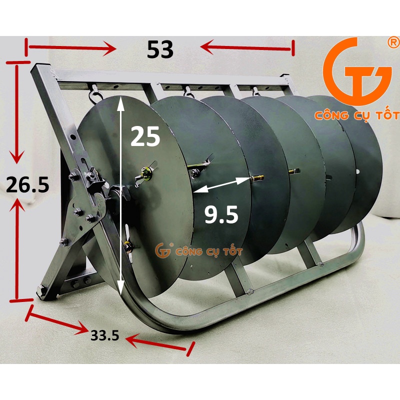 Rulo tuôn dây điện 3 khoang Ø25xH10cm GT5409 Việt Nam dày dặn nặng 6.5kg