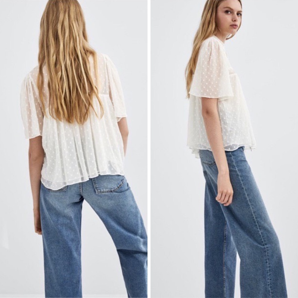 Áo voan hạt bông cột dây áo babydoll chất đẹp Junnie Closet