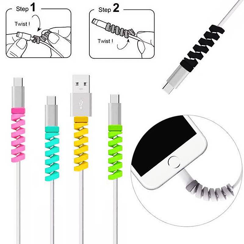 Vỏ Silicon Bảo Vệ Dây Cáp Sạc USB type c Thông Dụng