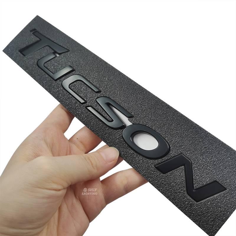 1 Miếng dán logo TUCSON bằng ABS màu đen thay thế cho xe hơi HYUNDAI