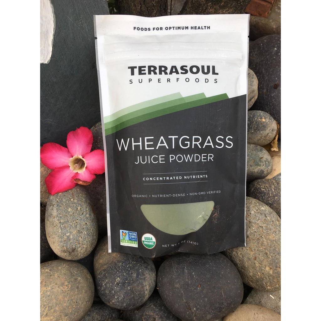 Bột Nước Ép Cỏ Lúa Mì Hữu Cơ Terrasoul 141g ( Organic Wheat Grass Juice Powder )
