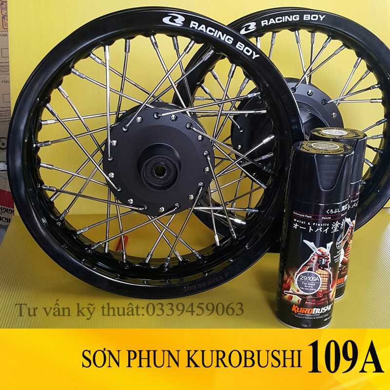 Chai sơn Kurobushi/Samurai 29/109A màu đen mờ