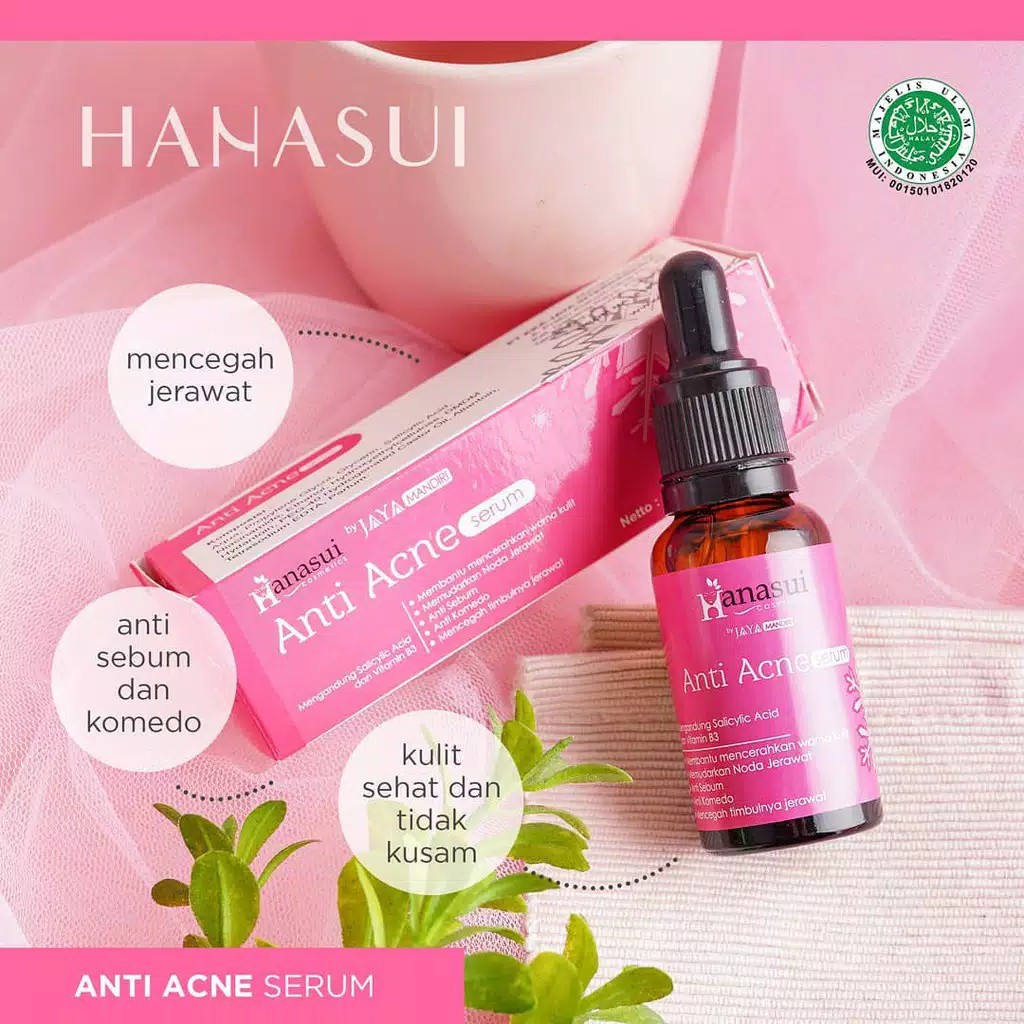 (Hàng Mới Về) Serum Hanasui Chứa Vitamin C / Làm Trắng / Trị Mụn / Làm Sáng Da Cho Nam