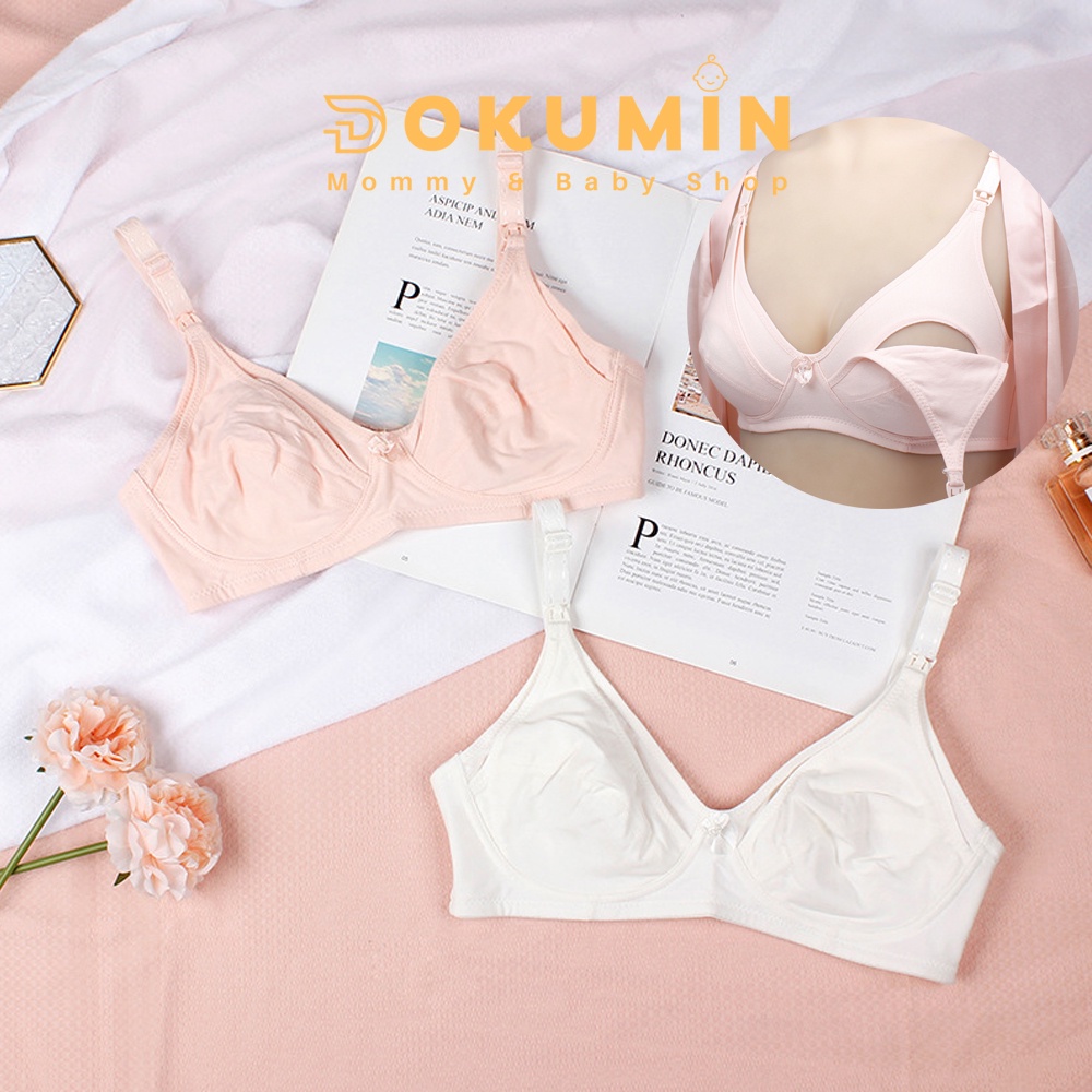Áo lót bầu sau sinh cho con bú thông hơi không gọng chống chảy xệ đồ lót bầu viền ren cao cấp mùa hè AL2118