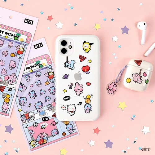 MONOPOLY LINE FRIENDS BT21 MININI CLEAR STICKER HÌNH DÁN BT21 MININI