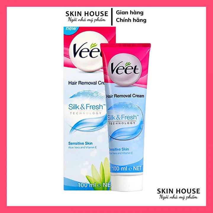 Kem Tẩy Lông Veet Pháp 100ml - Triệt Lông Nhanh - Dưỡng Da Mềm Min, Trắng Sáng