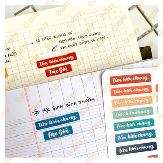 Sticker đề mục môn văn - tự nhiên / sticker ham học