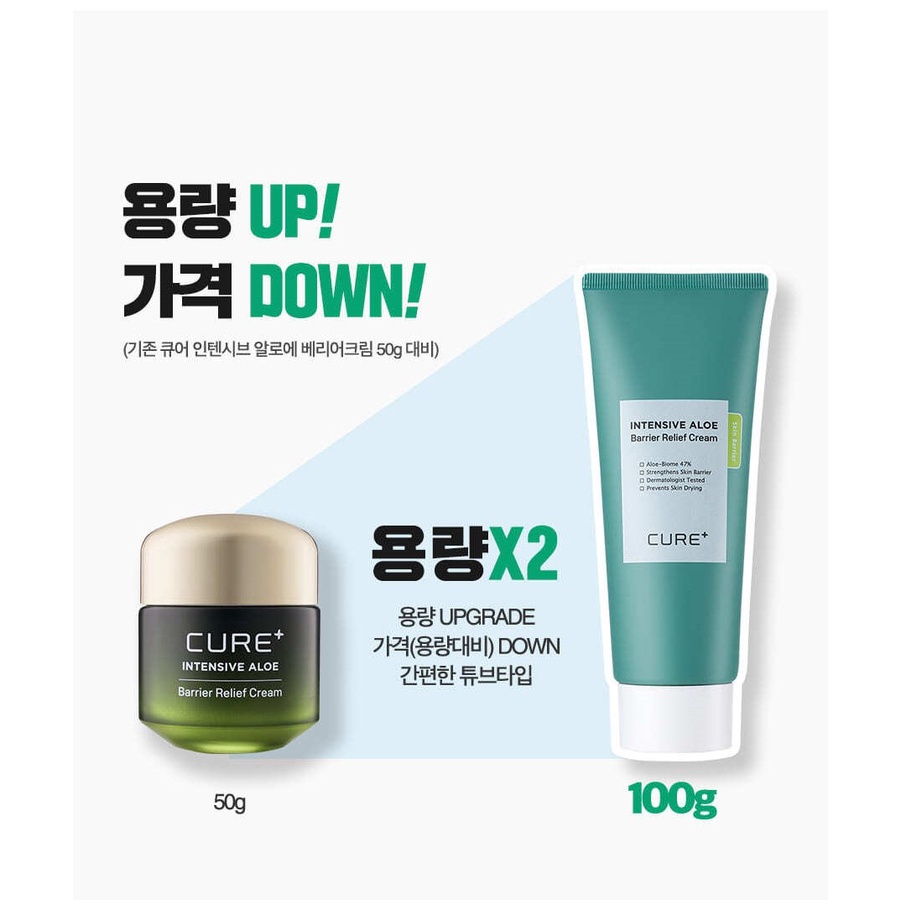 Kem Dưỡng Ẩm Dành Cho Da Mụn Kim Jeong Moon Aloe CURE+ Intensive Aloe Barrier Relief Cream 100g
