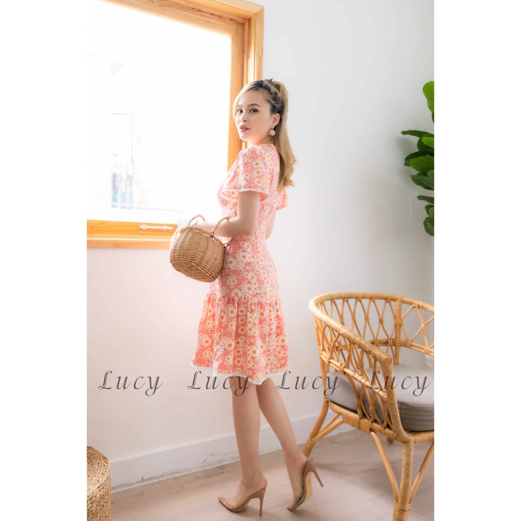 Đầm lụa hoa Váy Lucy thời trang thiết kế Suzy 1571