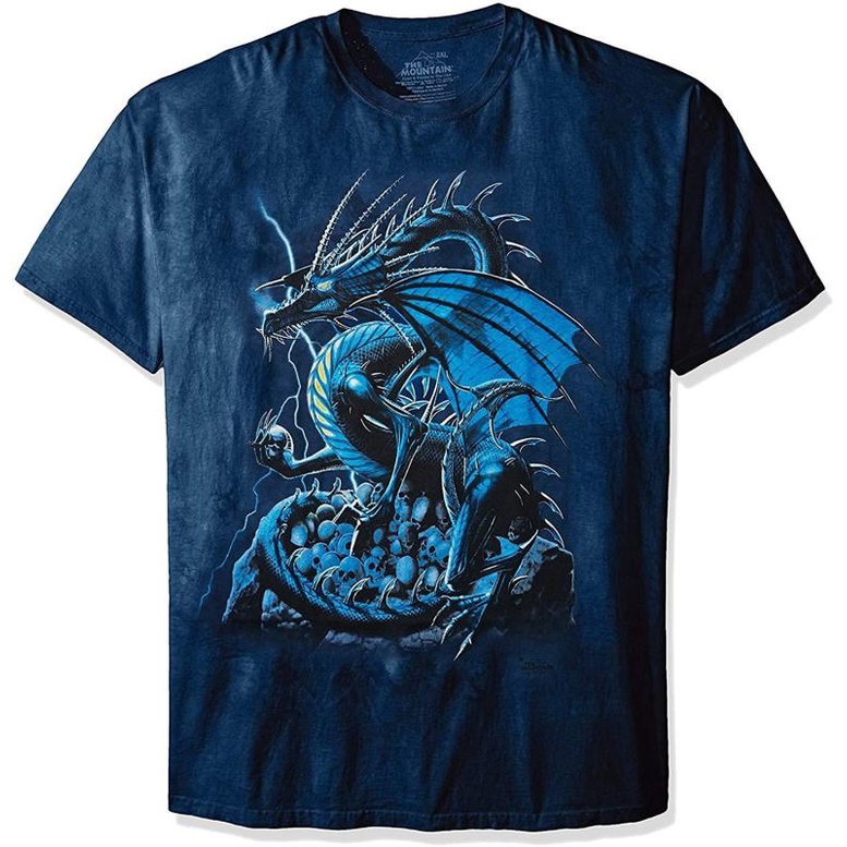 The New Men Shirt Gym Athletic Apparel The Mountain Skull Dragon Men'S T-Shirts Plus Size Classic Sportwear Father'S Day Birthday Cool Gift