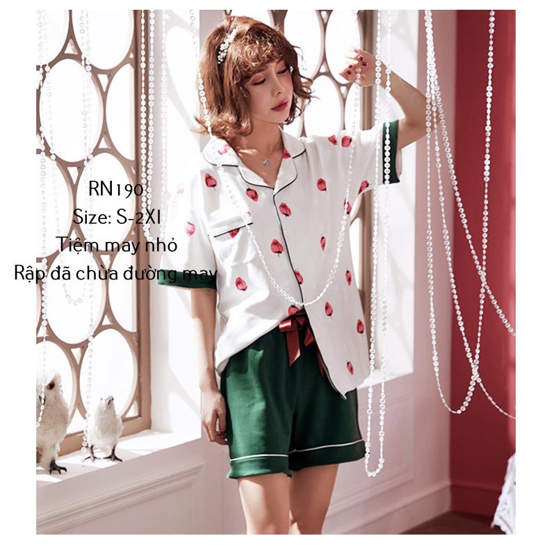 RN190_rập giấy may pijama ngắn tay nữ