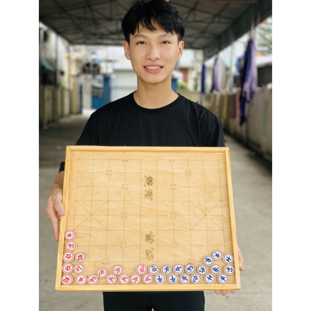 Bộ Bàn Cờ Tướng Cao Cấp Trung Hoa Siêu Bền Siêu Đẹp Đập To Cực Sướng Tay Quân Cờ Sắc Nét Vô Cùng