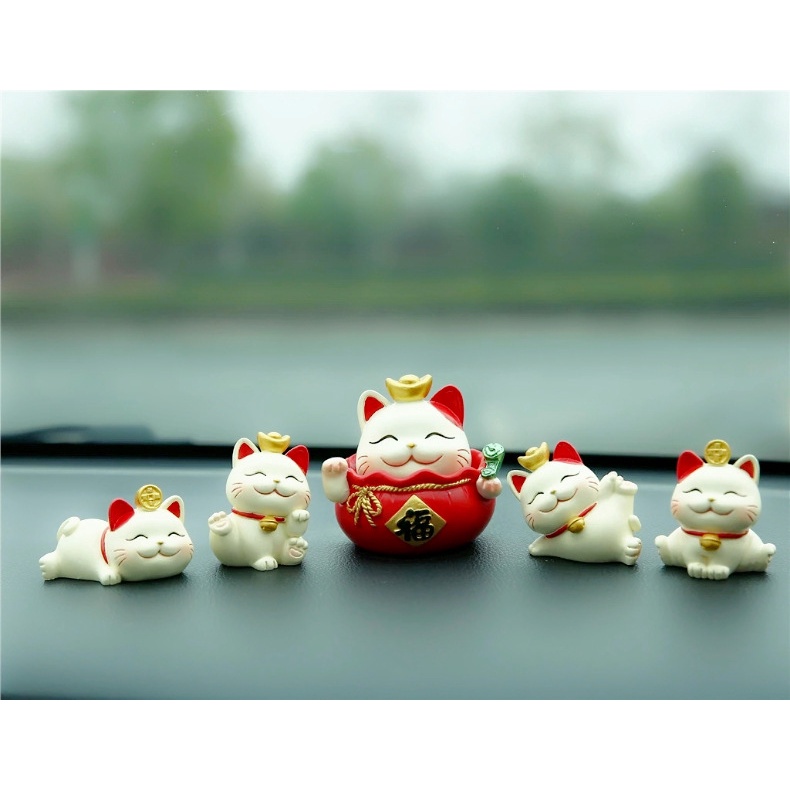 Decor mèo thần tài, trang trí taplo ô tô vô cùng đáng yêu ,  hoặc để bàn làm việc có tặng kèm sáp thơm