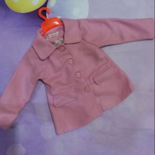 Áo khoác dạ bé gái màu hồng