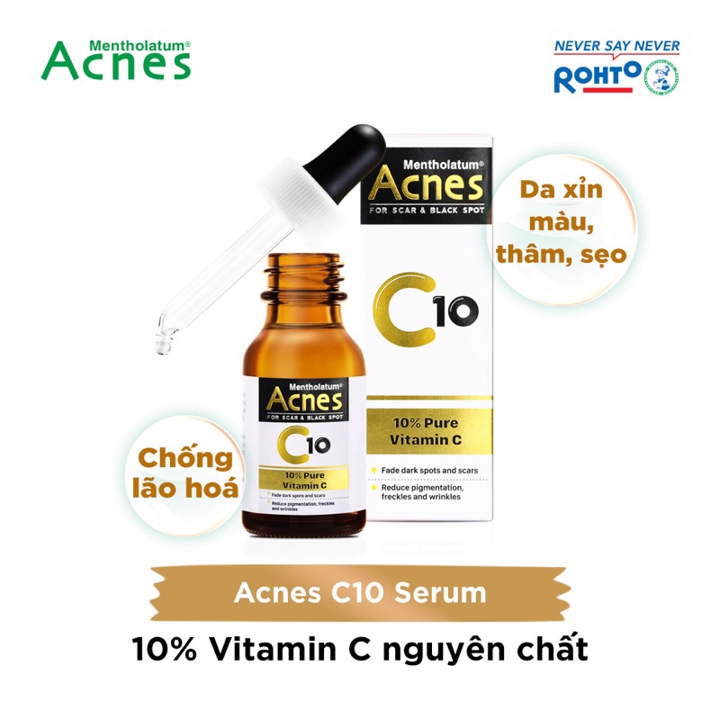Acnes C10 vitamin C nguyên chất 10% giúp mờ sẹo và vết thâm