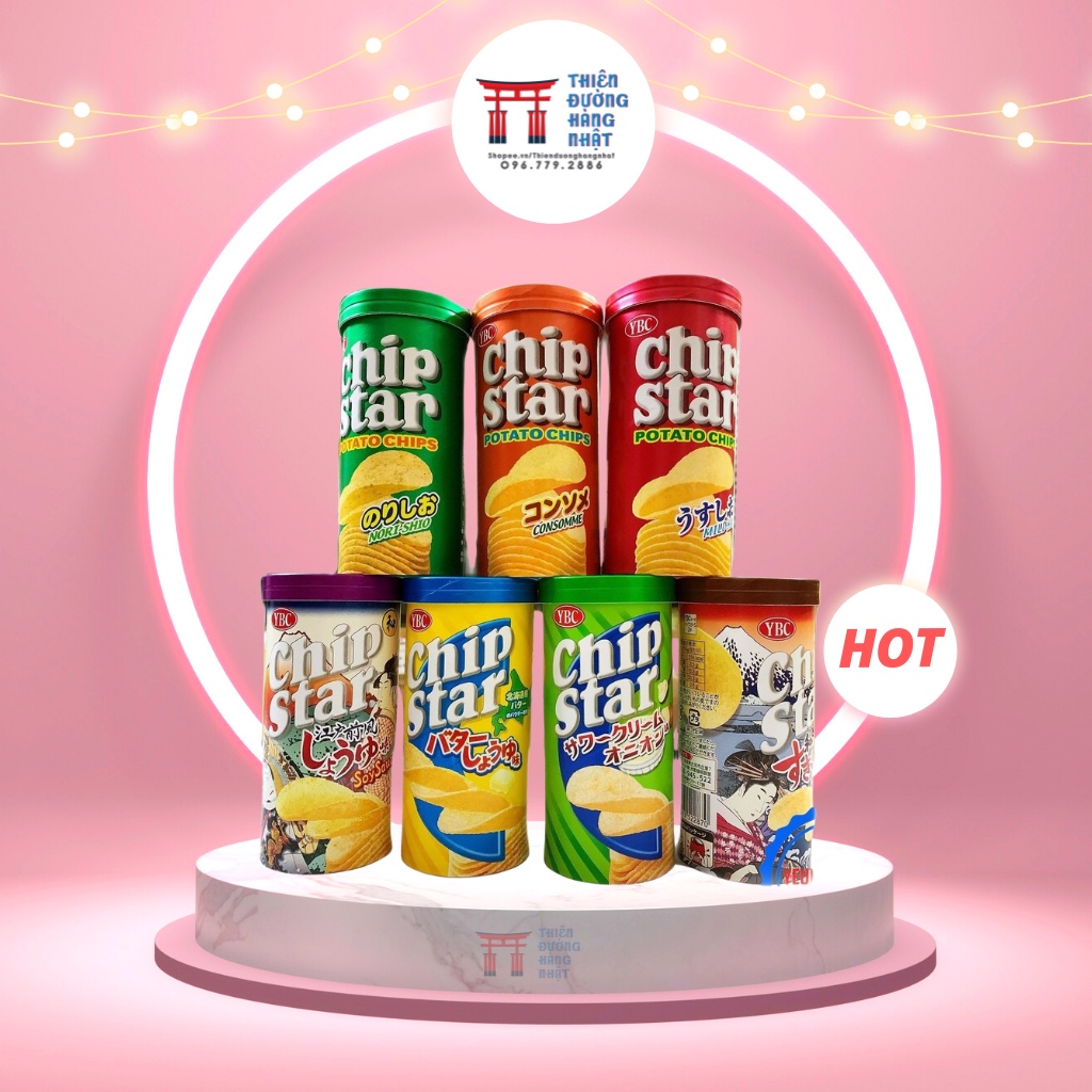 Snack khoai tây YBC Chip Star Nhật Bản ăn vặt cho bé đủ vị