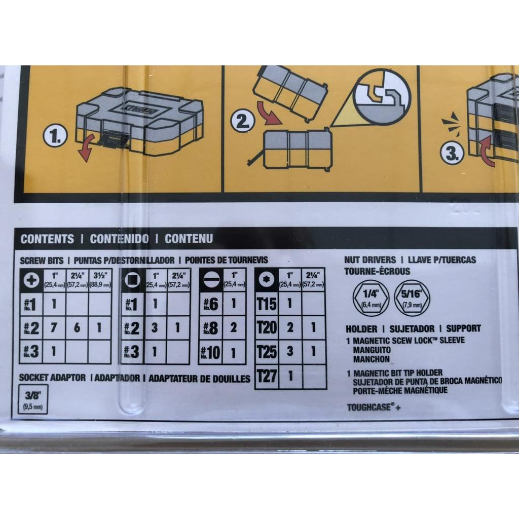 Bộ mũi vít 40 chi tiết  DeWALT DWA2T40IR IMPACT READY FlexTorq