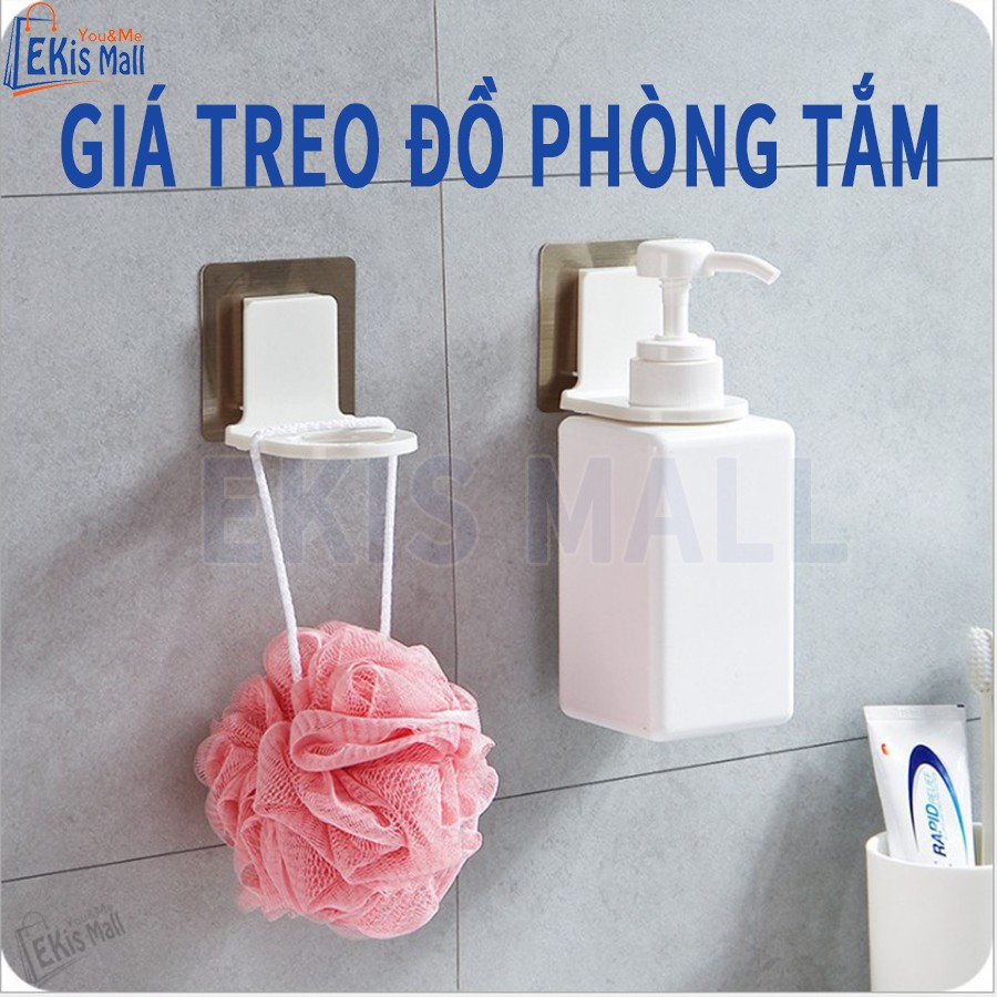 Giá treo đồ phòng tắm Móc treo dầu gội sữa tắm dán tường siêu dính chịu lực