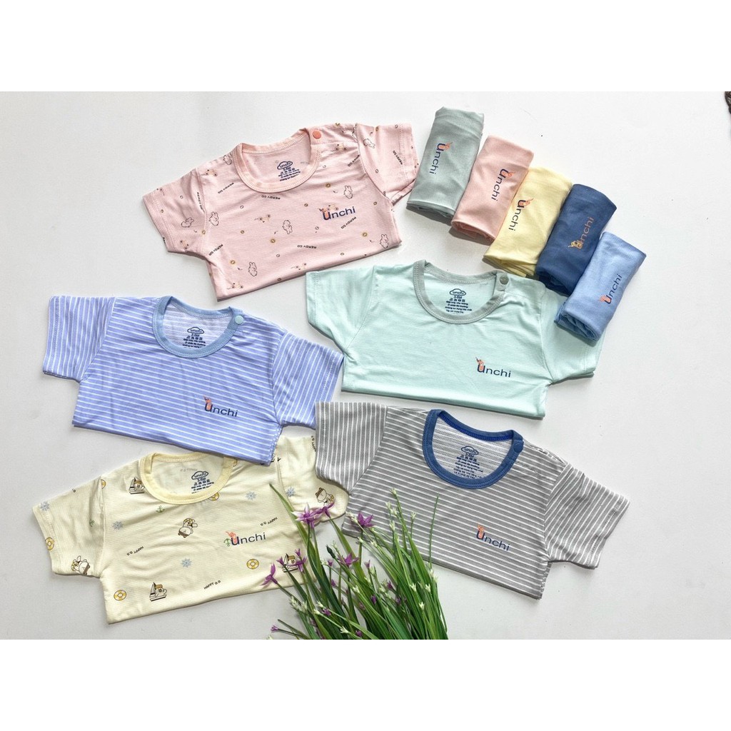 Bộ Unchi Cài Vai Chất Cotton Nhiều Họa Tiết Cho Bé QATE251 - Unchi Store