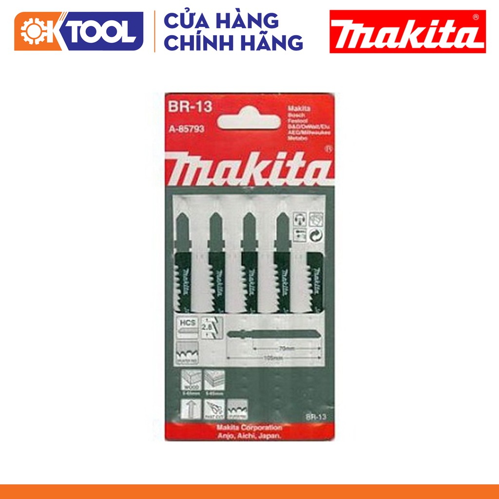 Bộ lưỡi cưa lọng 5 chi tiết Makita A-85793 [Hàng Chính Hãng]
